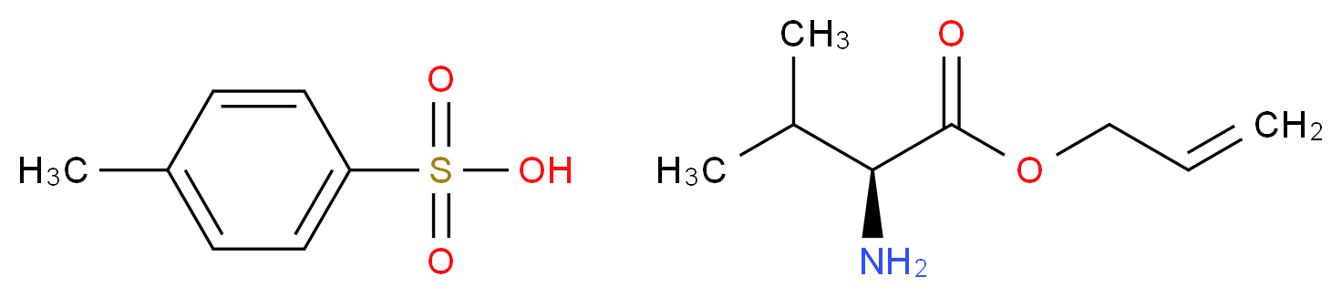 L-缬氨酸烯丙基酯 对甲苯磺酸盐_分子结构_CAS_88224-02-6)