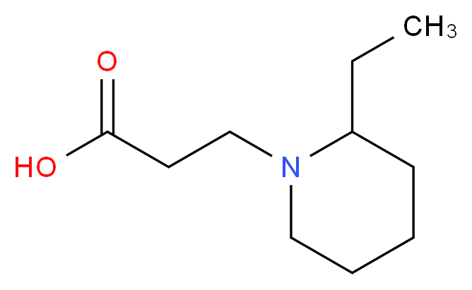 3-(2-ethylpiperidin-1-yl)propanoic acid_分子结构_CAS_933719-77-8)