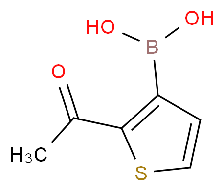 2-乙酰-3-噻吩硼酸_分子结构_CAS_36155-74-5)