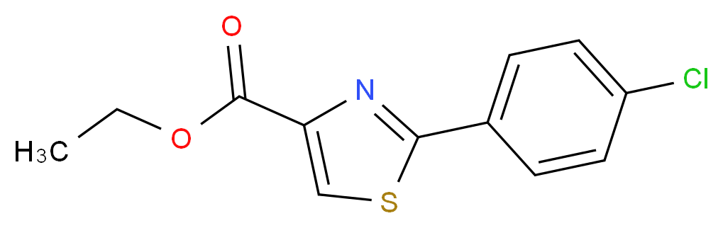 Ethyl 2-(4-chlorophenyl)-1,3-thiazole-4-carboxylate_分子结构_CAS_61786-00-3)