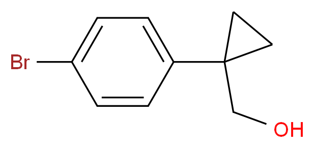 [1-(4-bromophenyl)cyclopropyl]methanol_分子结构_CAS_98480-31-0