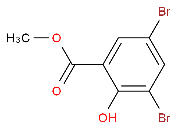 3,5-二溴-2-羟基苯甲酸甲酯_分子结构_CAS_21702-79-4)