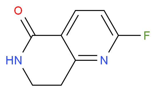 2-FLUORO-7,8-DIHYDRO-1,6-NAPHTHYRIDIN-5(6H)-ONE_分子结构_CAS_)