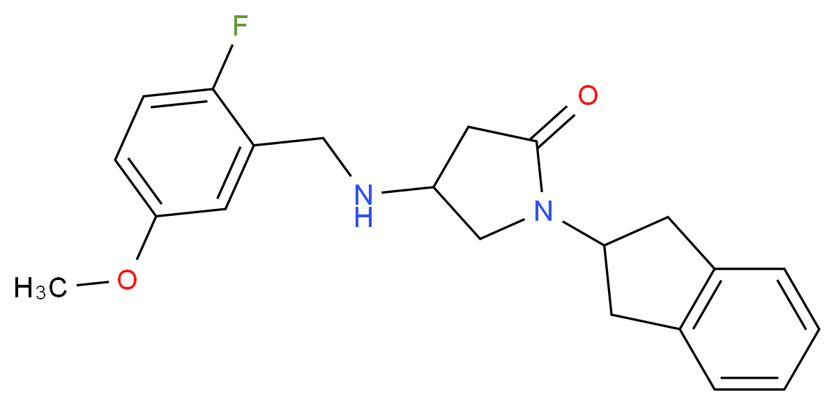 1-(2,3-dihydro-1H-inden-2-yl)-4-[(2-fluoro-5-methoxybenzyl)amino]-2-pyrrolidinone_分子结构_CAS_)