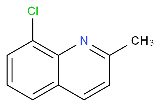 8-氯-2-甲基喹啉_分子结构_CAS_3033-82-7)