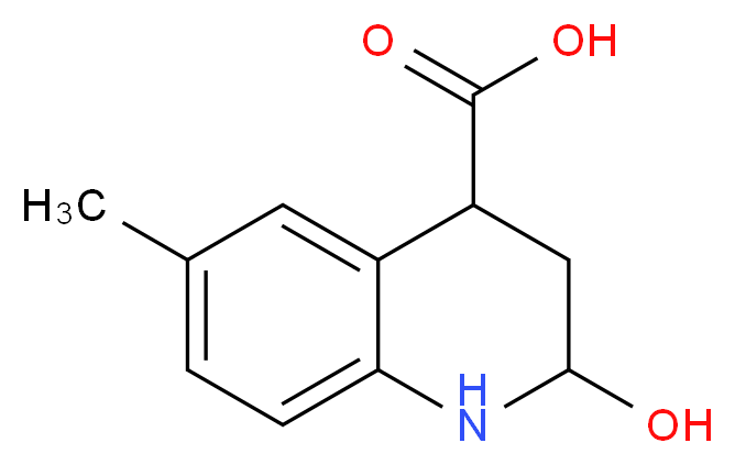 2-Hydroxy-6-methyl-1,2,3,4-tetrahydroquinoline-4-carboxylic acid_分子结构_CAS_)