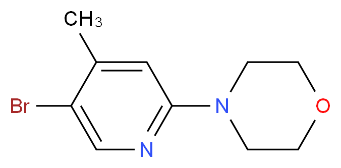 4-(5-Bromo-4-methyl-2-pyridinyl)morpholine_分子结构_CAS_1187385-96-1)