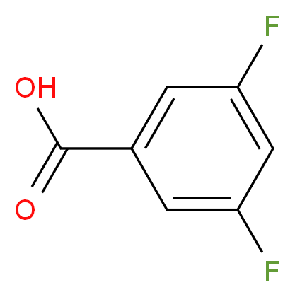 3,5-difluorobenzoic acid_分子结构_CAS_455-40-3