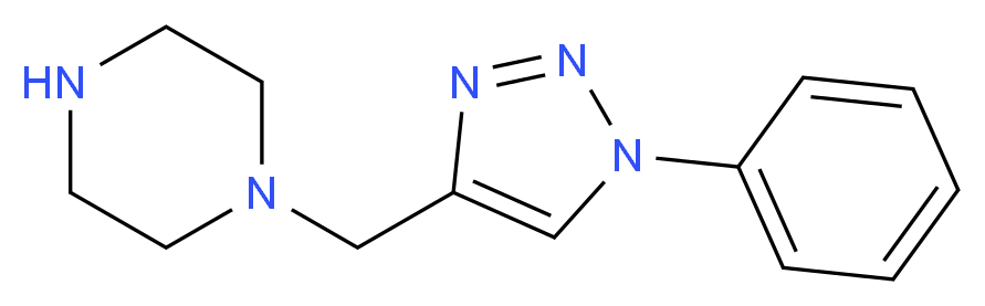 1-[(1-phenyl-1H-1,2,3-triazol-4-yl)methyl]piperazine_分子结构_CAS_)