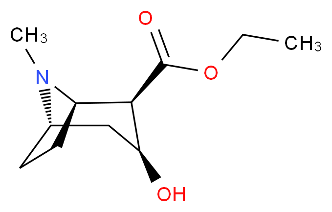 ethyl (1R,2R,3S,5S)-3-hydroxy-8-methyl-8-azabicyclo[3.2.1]octane-2-carboxylate_分子结构_CAS_70939-97-8