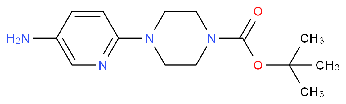 tert-butyl 4-(5-aminopyridin-2-yl)piperazine-1-carboxylate_分子结构_CAS_119285-07-3