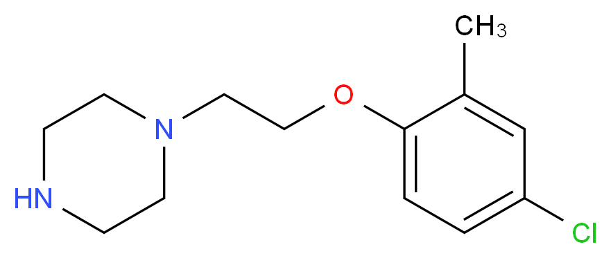 1-[2-(4-chloro-2-methylphenoxy)ethyl]piperazine_分子结构_CAS_401798-02-5