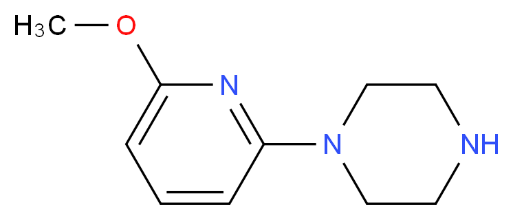 1-(6-methoxypyridin-2-yl)piperazine_分子结构_CAS_51047-54-2