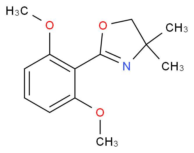 2-(2,6-dimethoxyphenyl)-4,4-dimethyl-4,5-dihydro-1,3-oxazole_分子结构_CAS_64957-86-4