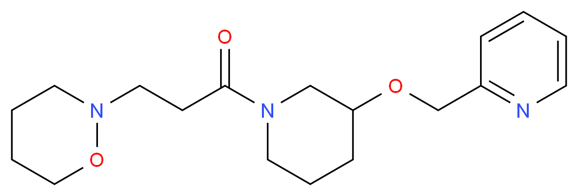 2-{3-oxo-3-[3-(pyridin-2-ylmethoxy)piperidin-1-yl]propyl}-1,2-oxazinane_分子结构_CAS_)