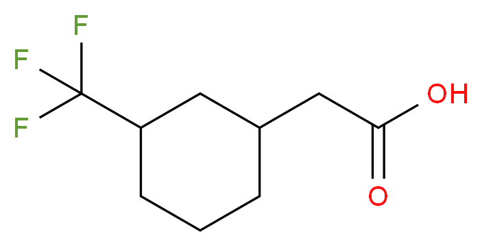 2-[3-(trifluoromethyl)cyclohexyl]acetic acid_分子结构_CAS_120976-33-2