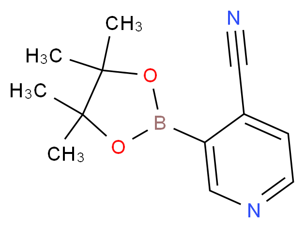 4-氰基吡啶-3-硼酸频哪醇酯_分子结构_CAS_878194-91-3)