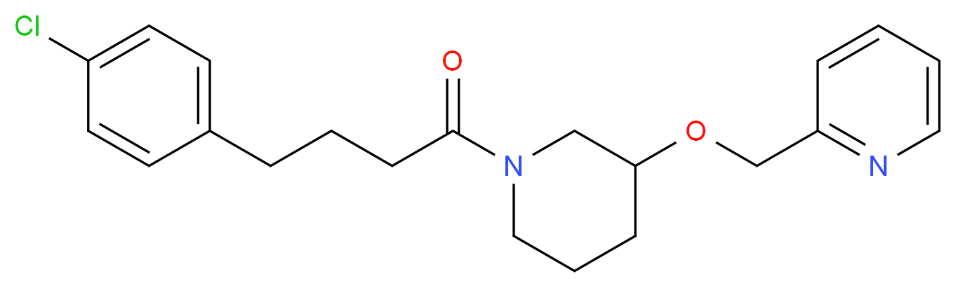 2-[({1-[4-(4-chlorophenyl)butanoyl]-3-piperidinyl}oxy)methyl]pyridine_分子结构_CAS_)