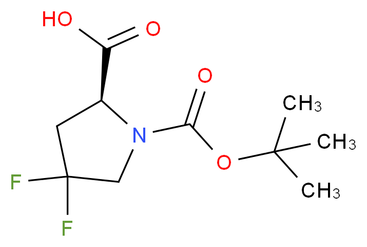 (2S)-1-[(tert-butoxy)carbonyl]-4,4-difluoropyrrolidine-2-carboxylic acid_分子结构_CAS_203866-15-3