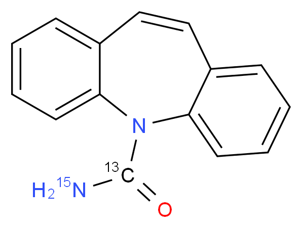 2-azatricyclo[9.4.0.0<sup>3</sup>,<sup>8</sup>]pentadeca-1(15),3,5,7,9,11,13-heptaene-2-(<sup>1</sup><sup>5</sup>N)carboxamide_分子结构_CAS_1173022-00-8