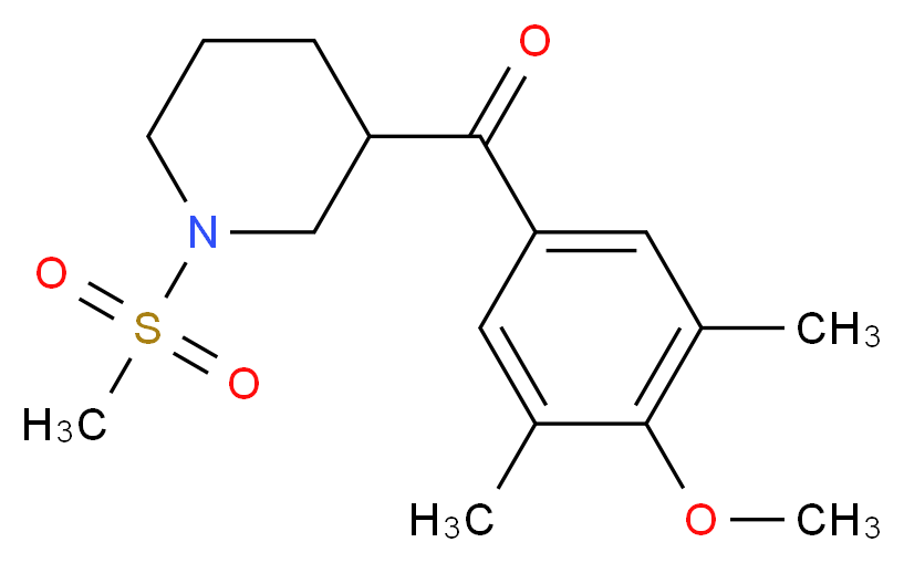 (4-methoxy-3,5-dimethylphenyl)[1-(methylsulfonyl)-3-piperidinyl]methanone_分子结构_CAS_)