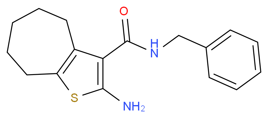 2-Amino-N-benzyl-5,6,7,8-tetrahydro-4H-cyclohepta[b]thiophene-3-carboxamide_分子结构_CAS_)