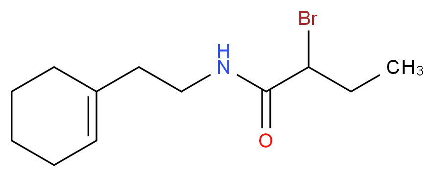 2-Bromo-N-(2-cyclohex-1-en-1-ylethyl)butanamide_分子结构_CAS_)