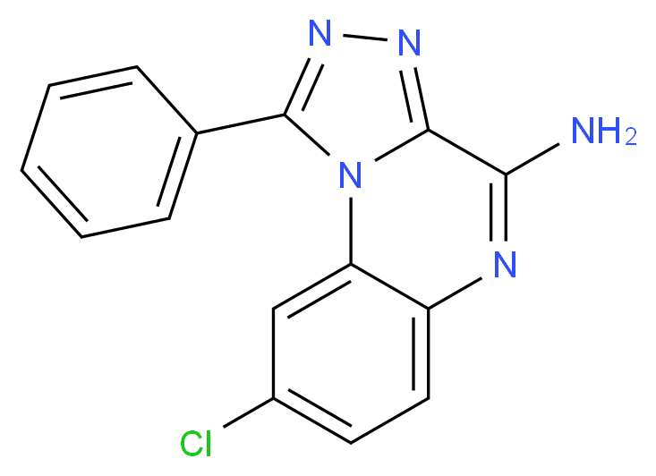 8-chloro-1-phenyl-[1,2,4]triazolo[4,3-a]quinoxalin-4-amine_分子结构_CAS_91896-57-0