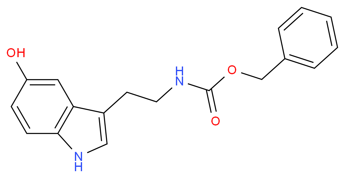 Benzyl[2-(5-hydroxyindol-3-yl)-ethyl]carbamate_分子结构_CAS_53157-50-9)