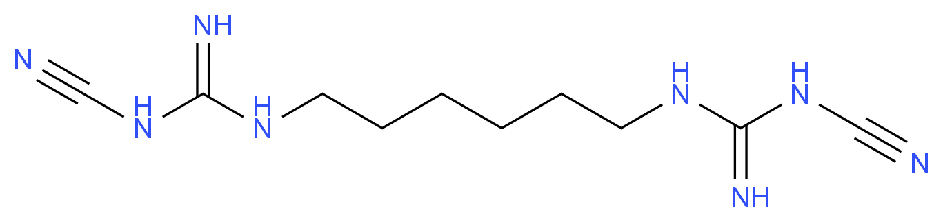 N,N'''-1,6-Hexanediylbis(N'-cyanoguanidine)_分子结构_CAS_15894-70-9)