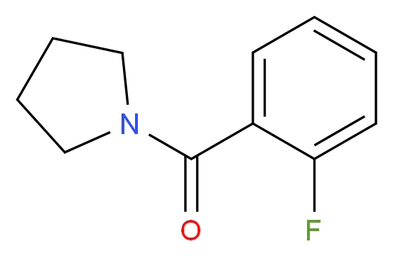 1-(2-Fluorobenzoyl)pyrrolidine_分子结构_CAS_347909-09-5)