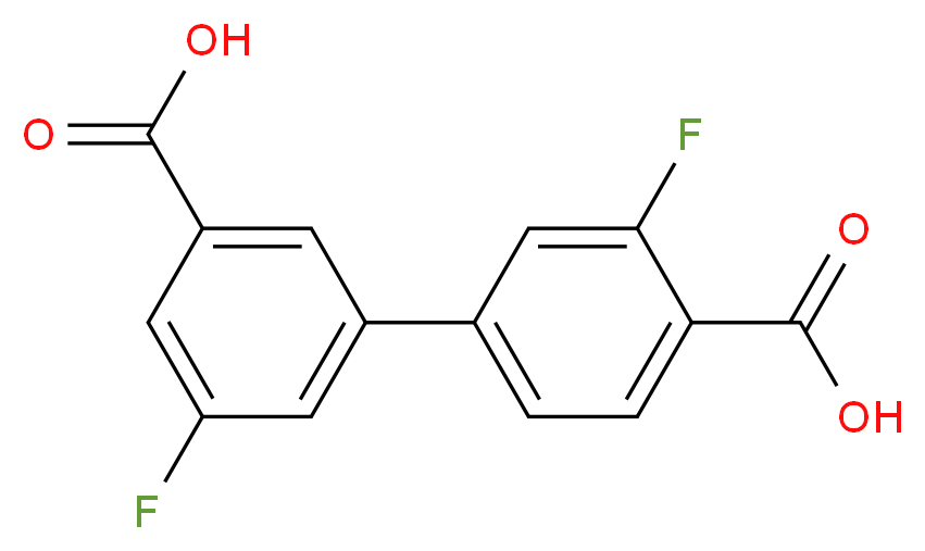 4-(3-carboxy-5-fluorophenyl)-2-fluorobenzoic acid_分子结构_CAS_1261978-52-2