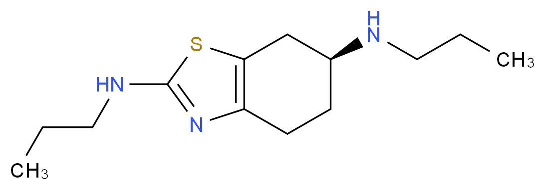 (6S)-2-N,6-N-dipropyl-4,5,6,7-tetrahydro-1,3-benzothiazole-2,6-diamine_分子结构_CAS_1246815-83-7