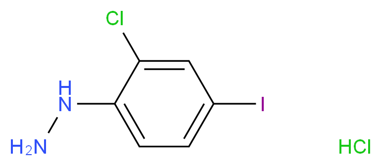 (2-Chloro-4-iodophenyl)hydrazine hydrochloride_分子结构_CAS_1219606-21-9)