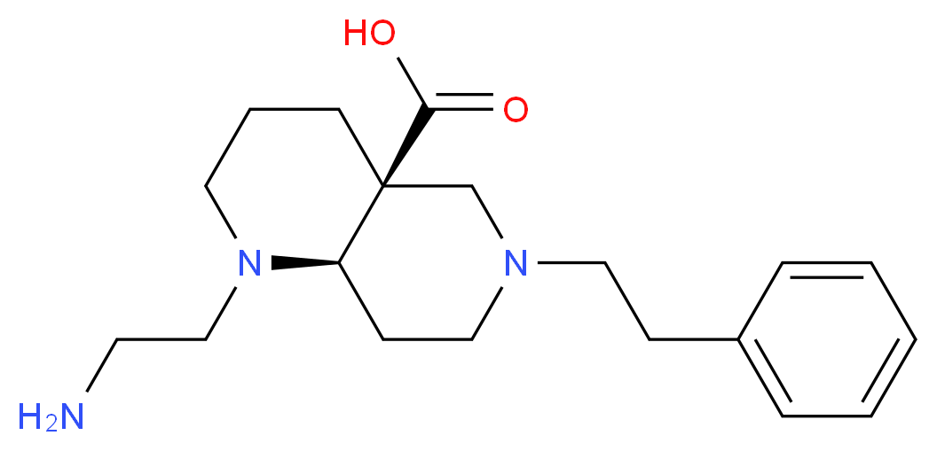 (4aS*,8aR*)-1-(2-aminoethyl)-6-(2-phenylethyl)octahydro-1,6-naphthyridine-4a(2H)-carboxylic acid_分子结构_CAS_)