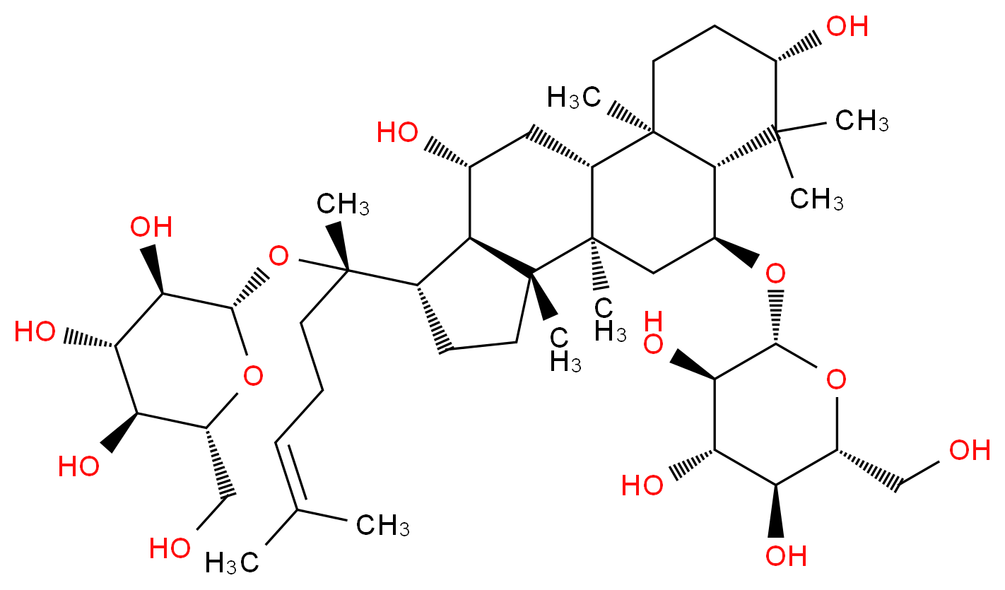 人参皂苷 Rg1 （人参皂素）_分子结构_CAS_22427-39-0)