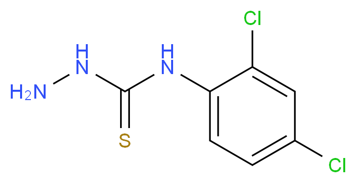 3-amino-1-(2,4-dichlorophenyl)thiourea_分子结构_CAS_13124-11-3