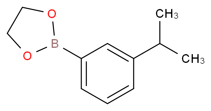 3-异丙基苯硼酸乙烯 乙二醇酯_分子结构_CAS_374537-96-9)