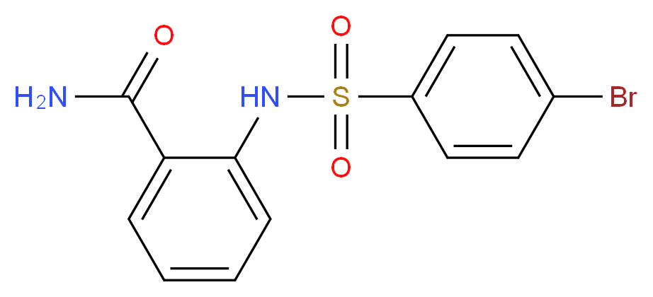 2-{[(4-bromophenyl)sulphonyl]amino}benzamide_分子结构_CAS_)