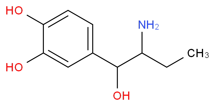 4-(2-amino-1-hydroxybutyl)benzene-1,2-diol_分子结构_CAS_536-24-3
