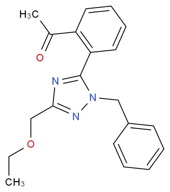 1-{2-[1-benzyl-3-(ethoxymethyl)-1H-1,2,4-triazol-5-yl]phenyl}ethanone_分子结构_CAS_)
