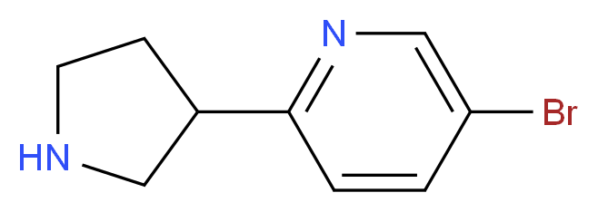 5-bromo-2-(pyrrolidin-3-yl)pyridine_分子结构_CAS_1196147-33-7)