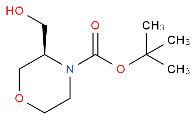 (R)-tert-butyl 3-(hydroxymethyl)morpholine-4-carboxylate_分子结构_CAS_215917-99-0)