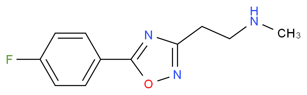 {2-[5-(4-Fluorophenyl)-1,2,4-oxadiazol-3-yl]-ethyl}methylamine_分子结构_CAS_)
