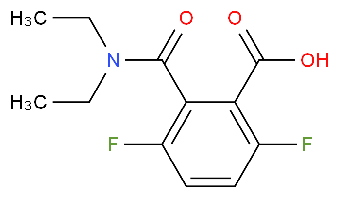 2-(diethylcarbamoyl)-3,6-difluorobenzoic acid_分子结构_CAS_131401-56-4