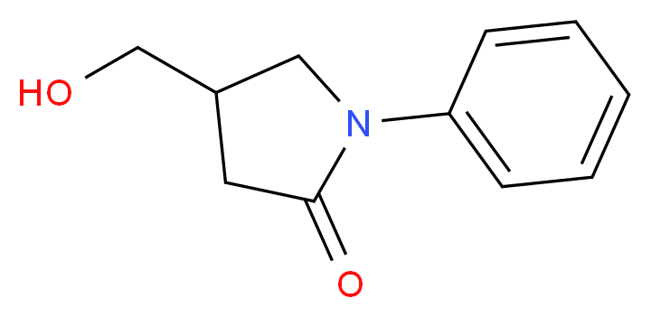 4-(hydroxymethyl)-1-phenylpyrrolidin-2-one_分子结构_CAS_64320-90-7