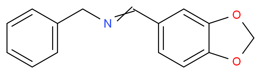 3,4-亚甲基二氧基亚苄基苯甲胺_分子结构_CAS_54089-45-1)