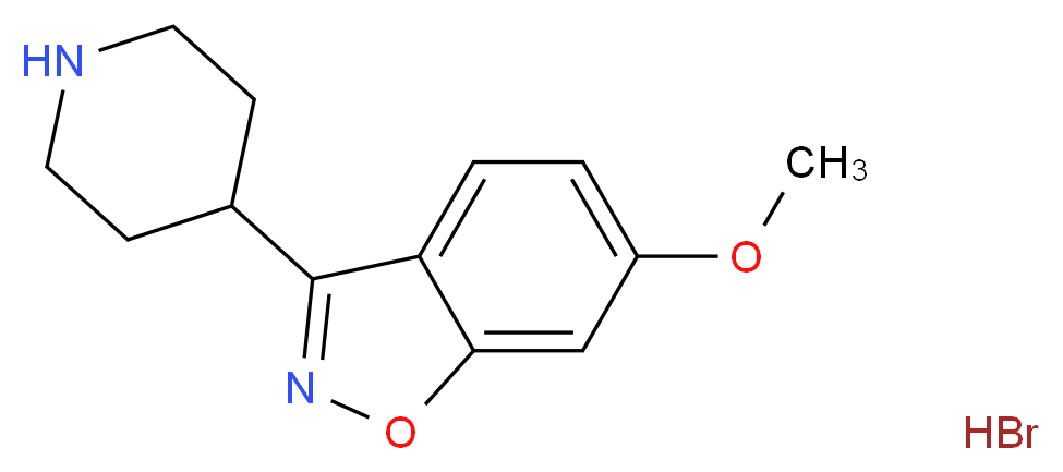 6-Methoxy-3-(4-piperidinyl)-1,2-benzisoxazole Hydrobromide_分子结构_CAS_84163-17-7)