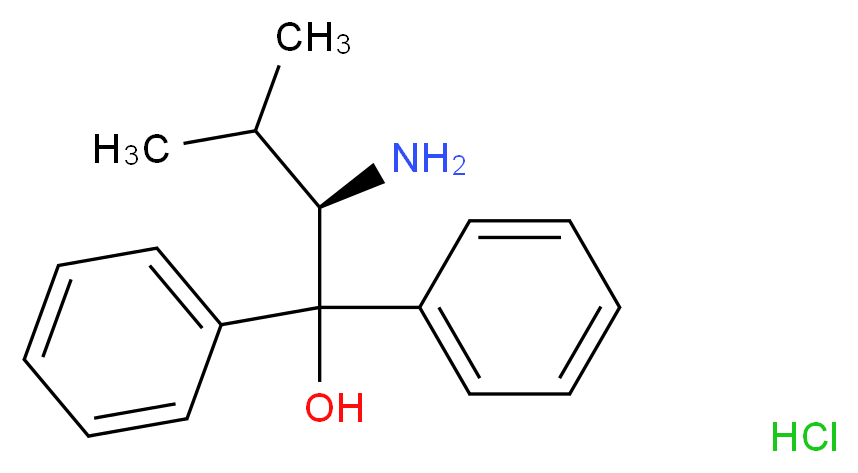 (2R)-2-amino-3-methyl-1,1-diphenylbutan-1-ol hydrochloride_分子结构_CAS_56755-20-5
