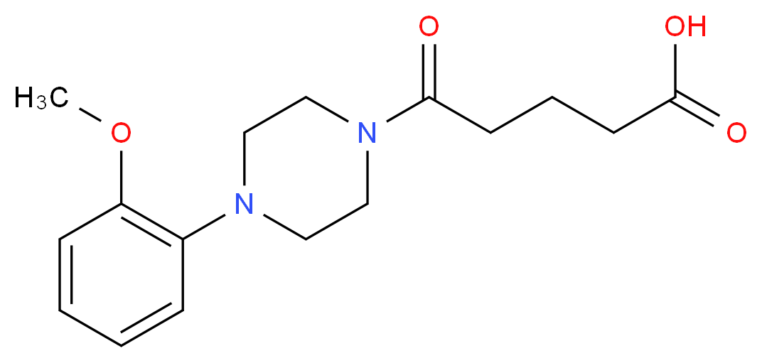 5-[4-(2-methoxyphenyl)piperazin-1-yl]-5-oxopentanoic acid_分子结构_CAS_331274-58-9